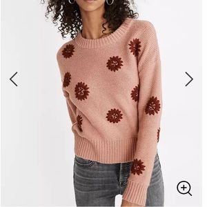 NWT Madewell Embroidered Floral Sweater